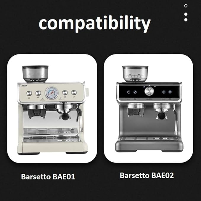 58mm Bottomless Portafilter Compatible with Calphalon Temp IQ/Barsetto Espresso Machines, 3 ears 58mm Portafilter, Filter Basket Included, Stainless Steel Replacement Parts for The Handle