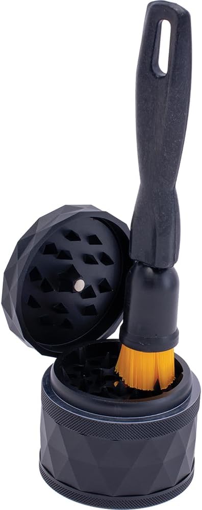 SnowTree - Herb Grinder Cleaning Brush - Won't Damage or Scratch Your Herb Grinder - Gently Cleans and Scrapes Dried Herb and Residue - Comfortable Ergonomic Handle & Stiff Nylon Bristles