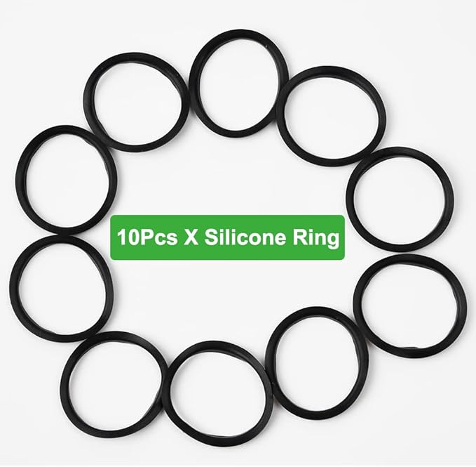 10Pcs Silicone Rings for Reusable Nespresso Pods Refillable Espresso Capsules Stainless Steel Coffee Pods Compatible for Nespresso Original Line Machines (10Pcs Silicone Rings)