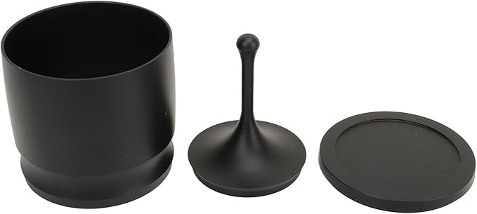 Coffee Dosing Cup, Espresso Dosing Cup, Coffee Dosing Ring Powder Receiver Container, Dosing Rings Press Aluminum Alloy Anti Flying Coffee Powder Picker Coffee Accessories 58mm(black)