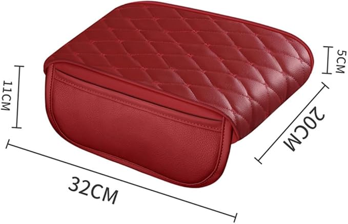 Universal Car Armrest Pad for Audi Q7 e-tron 2015-2024 Leather Armrest Box Center Console Cover Pad Waterproof Arm Rest Protector Decor Accessories,Grey01, normal