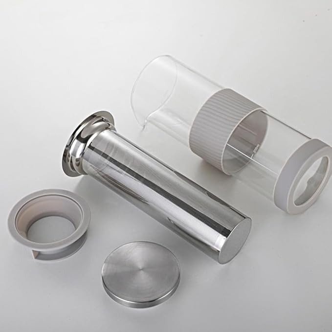 Airtight Cold Brew Coffee Maker & Tea Infuser - 800ml Glass Carafe Pitcher for Iced Coffee Brewing,Glass Coffee Pot