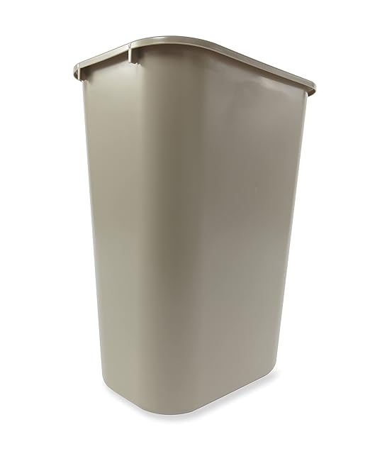 Rubbermaid Commercial Products 41QT/10.25 GAL Wastebasket Trash Container, for Home/Office/Under Desk, Beige (FG295700BEIG) (Pack of 3)