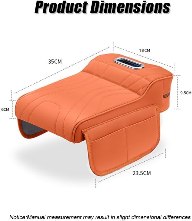 Car Armrest Cushion for Ford Explorer Sport Trac 2001-2010, Car Middle Center Console Cover with Storage Bags and Tissue Box, Auto Interior Armrest Protector Pad,B Beige