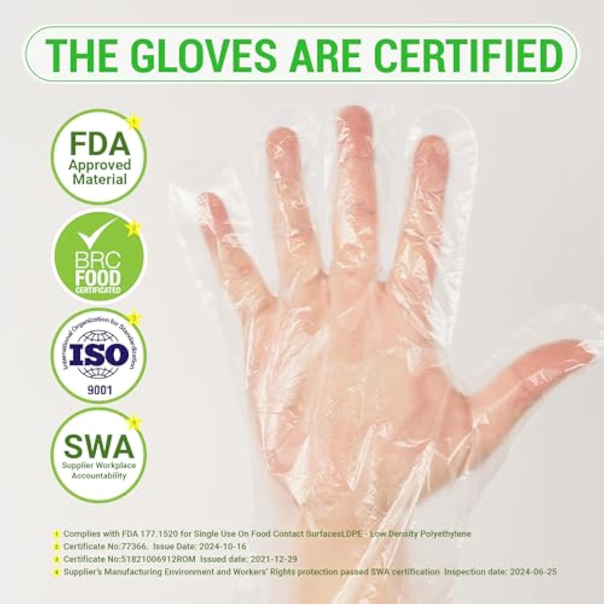 Disposable Plastic Gloves Food Handling Service Gloves Disposable For Cooking
