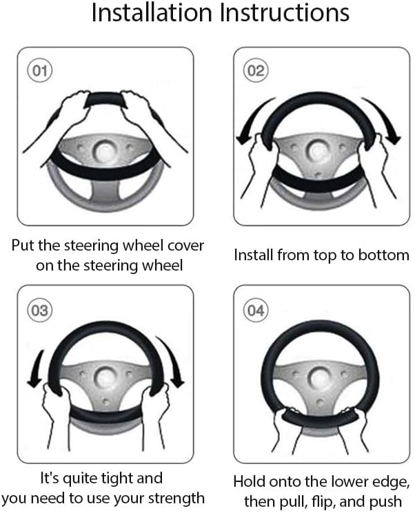 Steering Wheel Cover for Kia Soul 2020-2025, Leather Easy Installation Car Interior Accessories Breathable Auto Protector Non Slip Grip,Orange