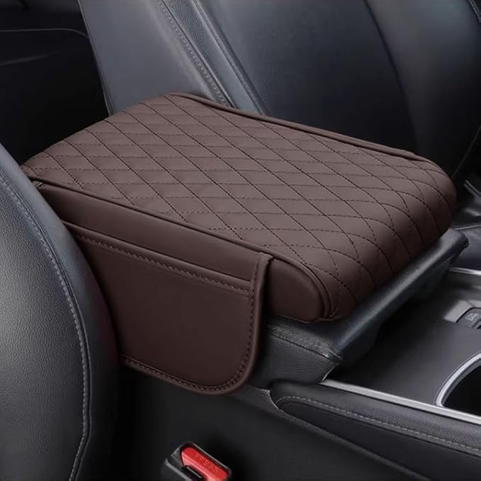 Car Armrest Pad for Subaru Forester SK SJ SH SG SF 5/4/3/2.Gen 2003-2025 Leather Armrest Box Mat Center Console Cushion Pad Universal Armrest Seat Box Cover Protector,Brown, normal