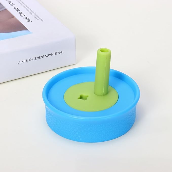 Tumbler Lid Replacement Compatible for Owala Kids Insulation 15oz and 12oz,Removable Tumbler Lid Accessories Compatible with Owala Kids Insulation Stainless Steel Tumbler (Blue)