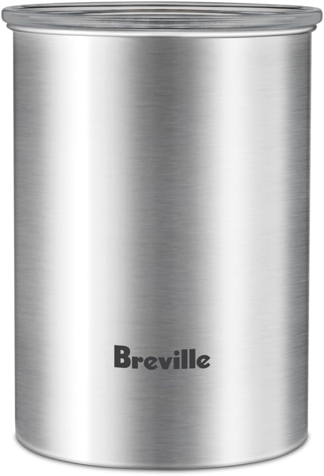 Breville BES030BSS Bean Keeper Airtight Coffee Canister for Countertop Storage, Brushed Stainless Steel