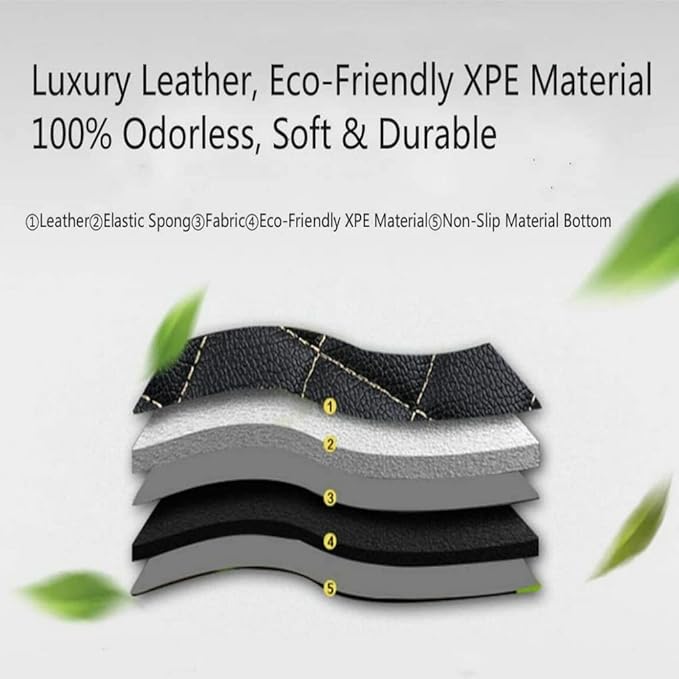 Customize Car Floor Mats for 99% Sedan SUV Sports Car All Weather Leather Full Coverage Waterproof Non-Slip Vehicle Lining Pads (Green)