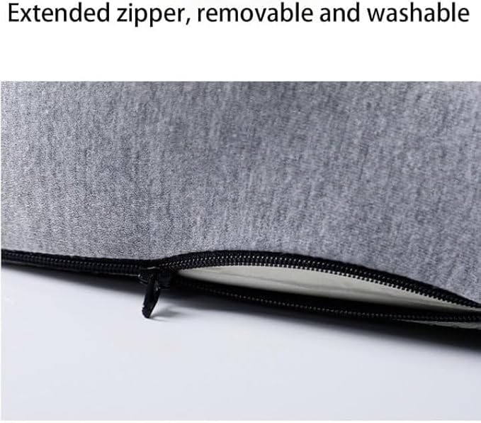 L-Shaped Memory Foam Seat Cushion with Lumbar Support-Ergonomic Car & Office Chair Cushion for Sciatica, Coccyx & Back Pain Relief Supports Hips & Back for Drivers & Long Sitting (Blue)