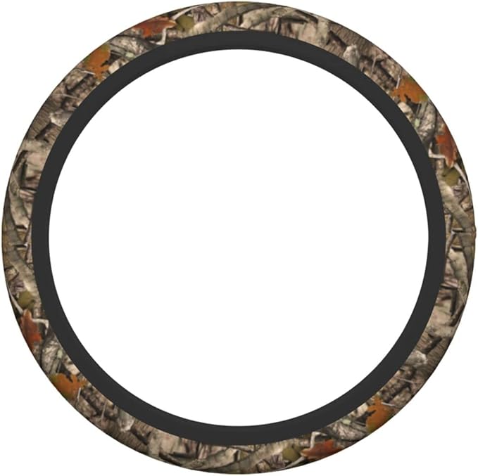 Forest Camo Hunting Universal 15 Inch Steering Wheel Covers Non Slip Neoprene Car Wrap Cover for Adults
