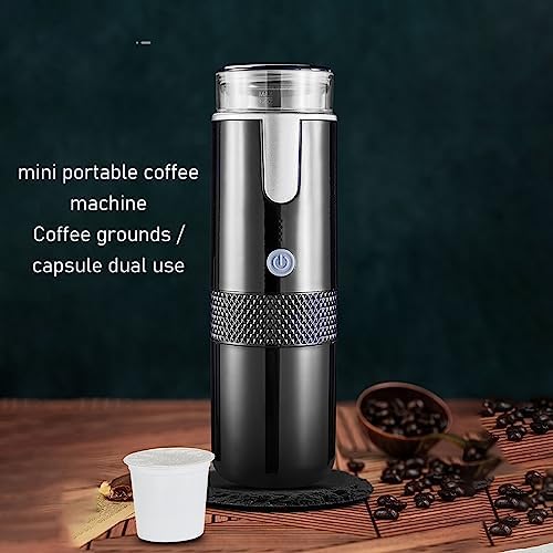 VGEBY Portable Coffee Maker,Mini Handheld Coffee Machine Cordless Type C Rechargeable Auto Mini Coffeemaker with 1200mAh Battery for Travel Camping