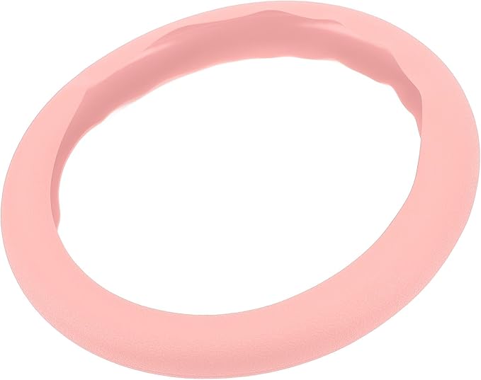 Silicone Steering Wheel Cover, Antislip Design, Sweatproof Protector for Cars, Fits Most Standard Sizes (Pink)