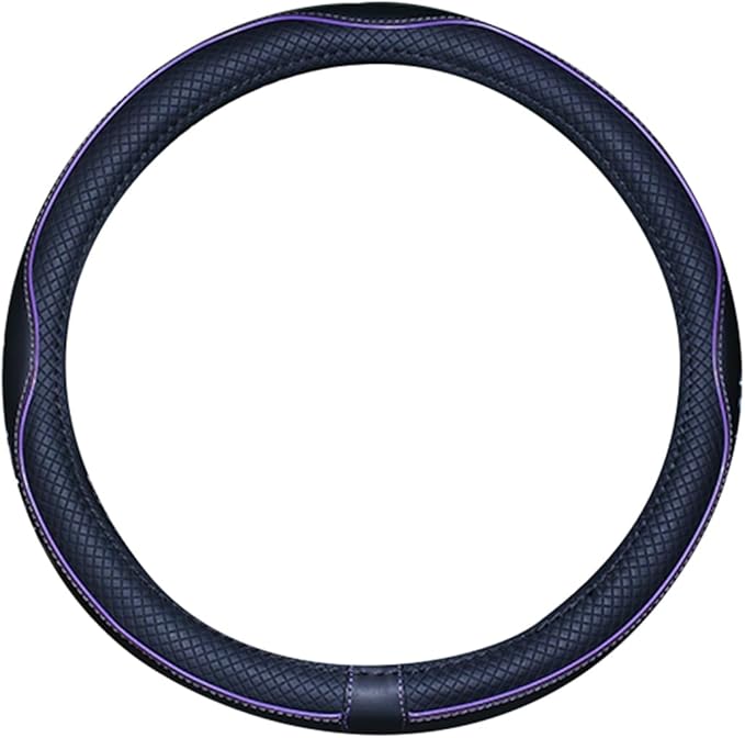 Mayco Bell Large Size Steering Wheel Cover Anti-Slip,Safety,Soft,Breathable,Durable,Full Surround,Comfortable Grip Microfiber Leather (15.5-16 inch, Black Purple)