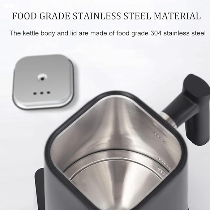 Smart Electric Kettle 1000ML Gooseneck Kettle With Temperature Control and 24H Keep Warm, 304 Stainless Steel Hot Water Kettle For White Tea, Coffee, Boiling Water (White)