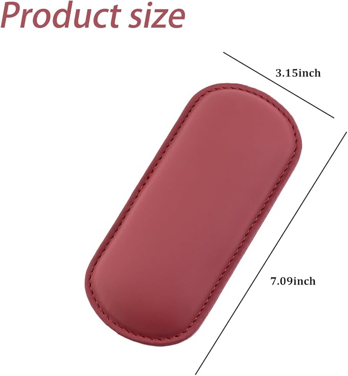 Car Knee Cushion, Leather Memory Foam Vehicle Center Console Knee Rest Cushion Pad, Soft Comfort Auto Door Armrest Leg Elbow Support Pillow, Universal for Vehicles (Red)