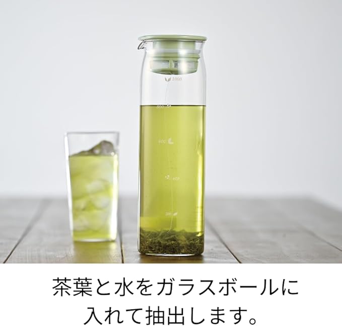 Hario "Mizudashi" Cold Brew Tea Bottle, 1000ml Smoky Green
