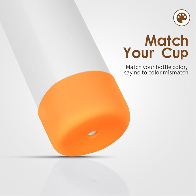 2PCS Silicone Water Bottle Boot, Compatible with Owala 24oz 32oz 40oz, Protective Anti-Scratch & Anti-Dent No Noise Sleeve Cover for FreeSip/Twist/Flip Water Bottles (Citrus Crush, 32oz)