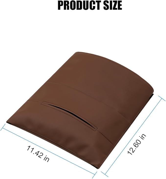 Car Handbag Holder Between Seats, Leather Large Capacity Vehicle Front Seat Purse Organizer Pocket, Automotive Consoles Storage Barrier of Pet Kids, Universal for SUV RV Truck (Brown)