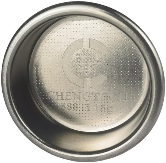 58mm 15g 888Ti Titanium Espresso Filter Basket – Precision 888 Holes, Straight-Walled Flat Bottom, Ridgeless Design for Consistent Extraction