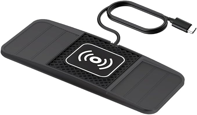 Wireless Charging Pad for Car for Chevrolet Suburban 2000-2026, DIY Trim-to-Fit Slim Non Slip Fast Charger Car Wireless Charging Pad 30CM Cable,A&30cm Type-C Plug Cable