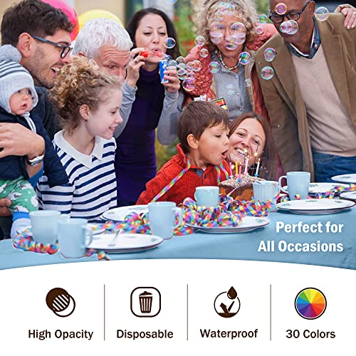 Exquisite Party Solids 6-Pack Premium Plastic Tablecloth 54in. x 108in. Rectangle Plastic Table Cover - Light Blue