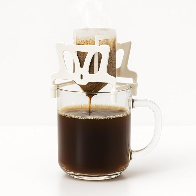 Foldable Drip Coffee Bag Stand – Portable Hanging Ear Filter Holder Bracket for Pour Over Brewing | Office, Home, Outdoor, Travel, Camping, Backpacking