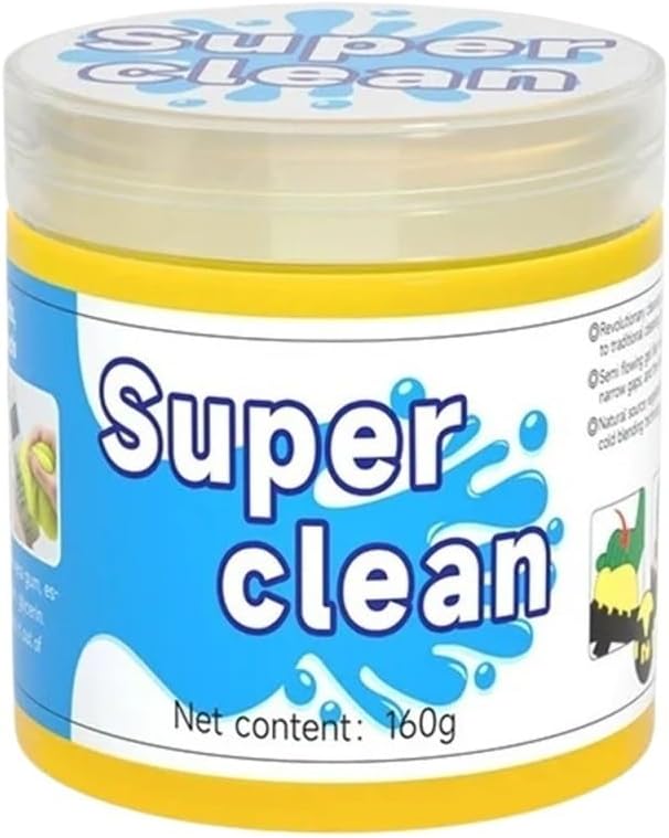 Car Cleaning Gel - Reusable Slime for Air Vents, Dashboards, Laptops, Keyboards, and More - Interior & Dirt Remover Tool(Yellow 2PCS)