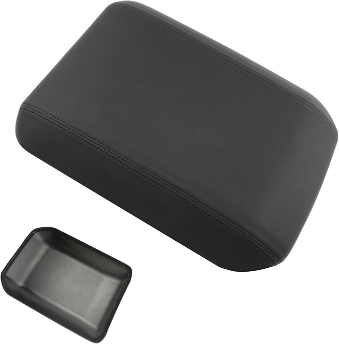 SXCY for 2024 2025 2026 Land Cruiser Armrest Cover for Toyota Land Cruiser 2025 2026 Accessories 2025 Land Cruiser Center Console Cover 2026 Land Cruiser Middle Console Cover (Black Leatherette ABS)