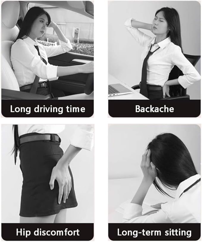 TOMSE Car Seat Chair Back Cushion for BMW X3 G01 2019 2020 2021 2022 2023 2024, Wooden Beads Ventilate Mesh Lumbar Brace Strong Durable Relieve Fatigue Summer Interior Accessories,A-Seat pad