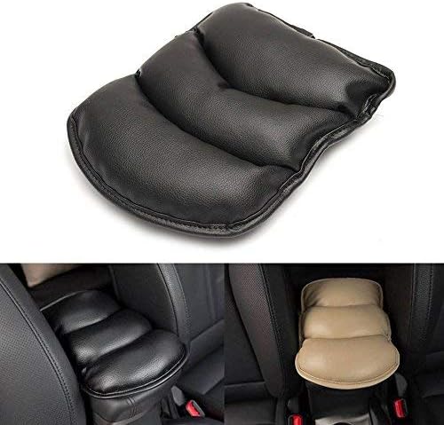 Soft PU Leather Car Armrest Pads Univeral Vehicle Auto Center Consoles Armrest Padding Protective Case Pillow Pad Cover Cushion Armrest Pillow (Brown)