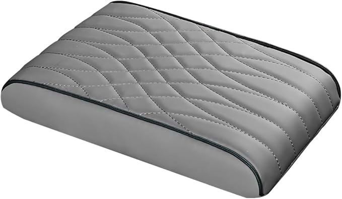 BESULEN Car Center Console Cover, Memory Foam Scratch & Wear Resistant Vehicle Armrest Storage Box Cushion Pad, Auto Interior Middle Console Protector, Universal for Sedan RV Pickup (Grey)