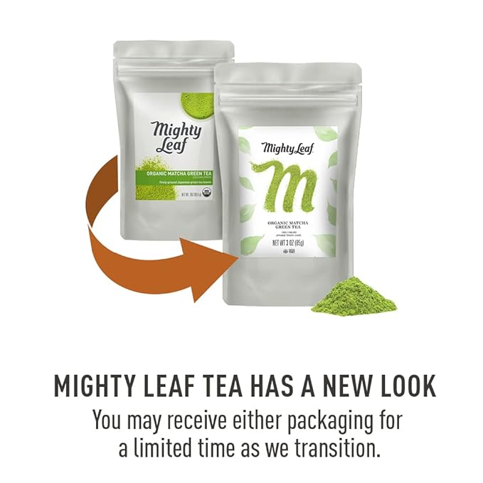 Mighty Leaf Tea, Organic Matcha Green Tea Powder - 3 Ounce Bag, 100% Japanese Matcha, Unsweetened