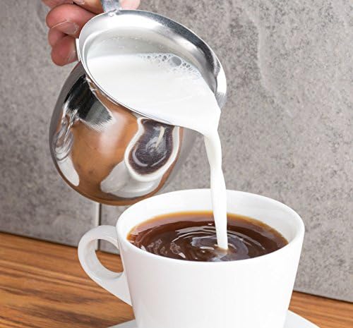 Betolla (2 Pack) 8 oz Stainless Steel Bell Creamer – Bell-Shaped Mini Pitchers for Serving Cream, Milk, Syrups & More
