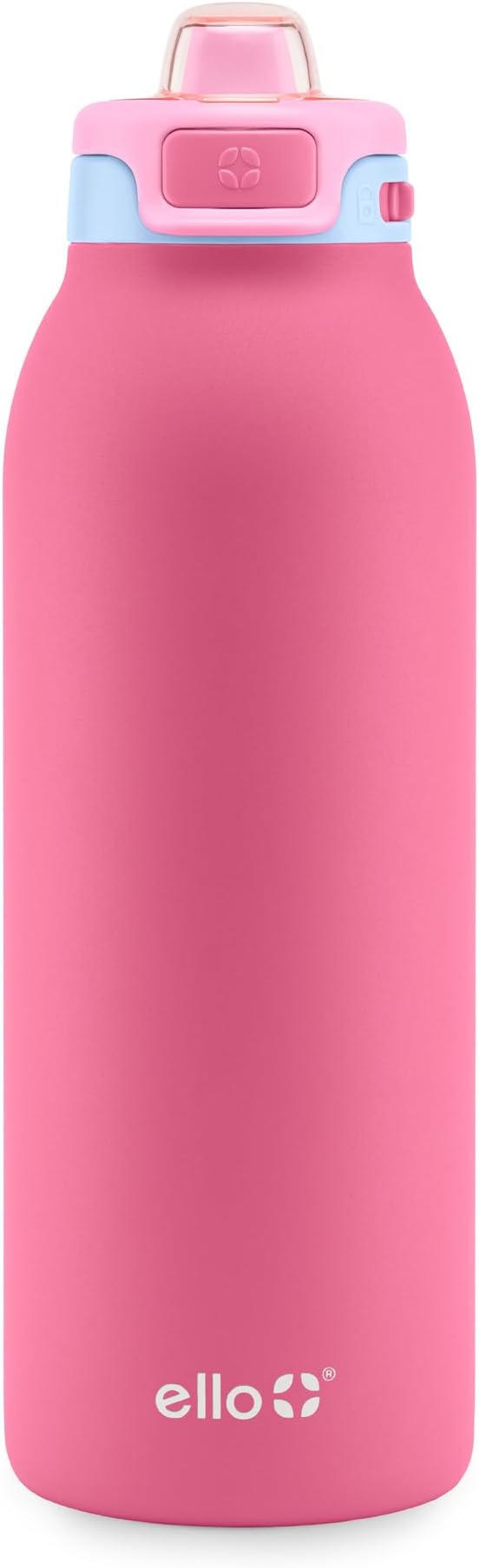 Ello Pop & Fill Insulated Stainless Steel Water Bottle with Quick Fill Lid, Leakproof Locking, Sip or Chug Spout, BPA-Free, Double Wall Vacuum Insulated for Sports, Travel & School- 22oz / 32oz / 40oz