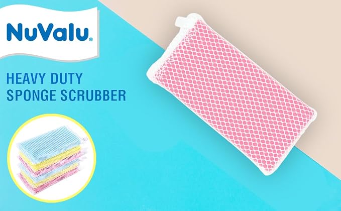 Non-Scratch, Gentle Mesh Dishwashing Sponge, Quick Dry, Odor-Resistant Dish Sponge, Gentle Cleaning for Kitchen, Dishes, Household Cleaning, Stainless Steel & Non-Stick Pans (Pack of 6)