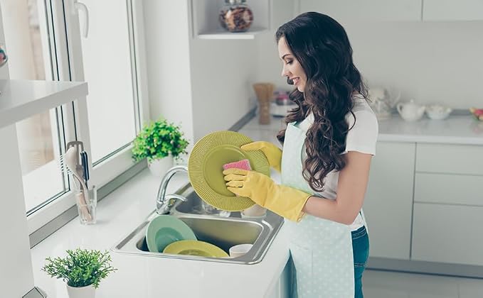 Non-Scratch, Gentle Mesh Dishwashing Sponge, Quick Dry, Odor-Resistant Dish Sponge, Gentle Cleaning for Kitchen, Dishes, Household Cleaning, Stainless Steel & Non-Stick Pans (Pack of 6)