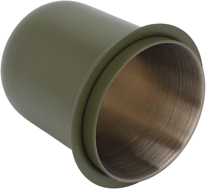Espresso Dosing Cup Sturdy Stainless Steel Coffee Making Dosing Cup 150ml 58mm Universal Inverted Coffee Powder Cup for Coffee Machine 2.7x2.3x2.9in Espresso Cup Release Hand Kit Silver Green
