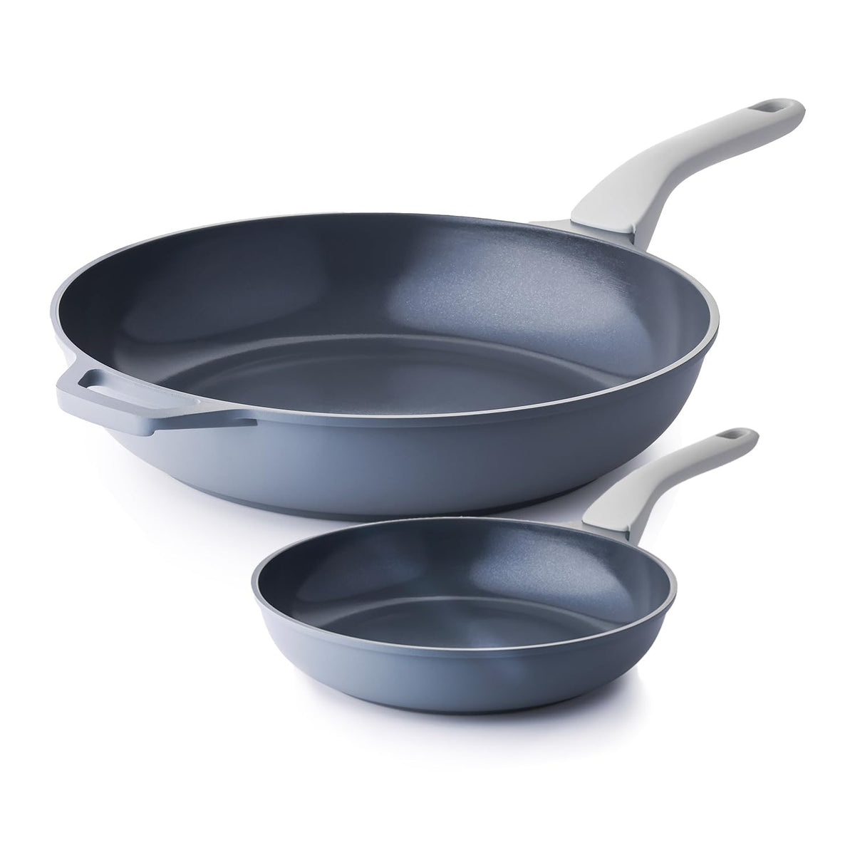 PRICUSIS Nonstick Ceramic Frying Pan, 8/10/12 Inch Non Toxic Skillet, Egg & Omelet & Chef's Pan, Induction Compatible & Oven Safe, Dishwasher Safe,PTFE PFAS & PFOA Free (8-Inch, Gray)