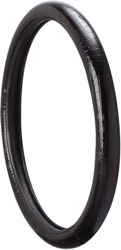 Auto Expressions 804264 Black Crocodile Steering Wheel Cover