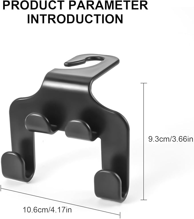 Multipurpose Car Headrest Hook Storage Organizers Strong Holds Space Saving for Handbag Purses & Grocery Bags Umbrellas