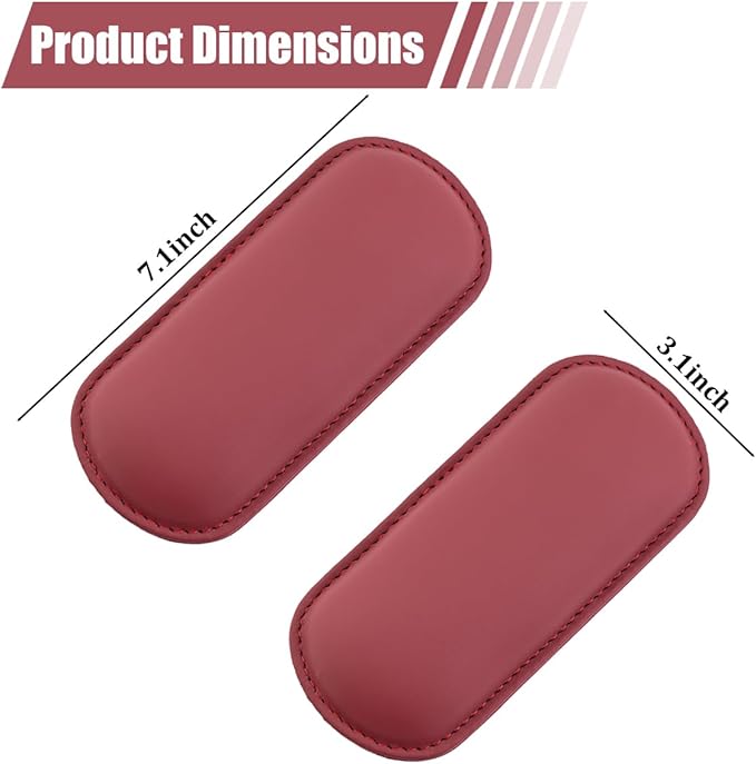 Car Knee Cushion Pad, Memory Foam Microfiber Leather Vehicle Door Armrest Pillow for Leg Elbow, Comfort Automotive Center Console Knee Pad Protector, Universal for Automobile RV Truck (Red)