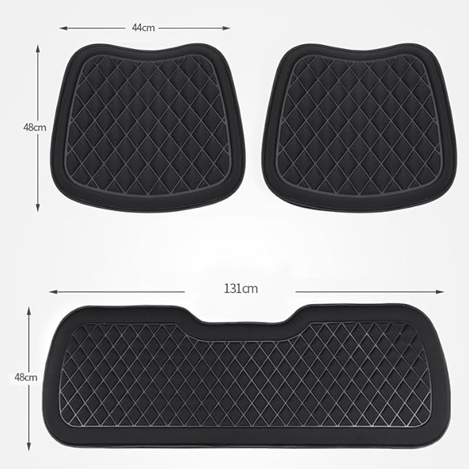 Premium Car Seat Cushion for BMW X1/X2/X3/X4/X5/X6/X7/X8/Z4, Sciatica and Back Pain Relief for Long Drives, Breathable Washable Car Decor Cover,A Black-3 Three-Piece Suit