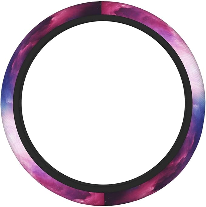 Steering Wheel Cover Polyester Thick Non-Slip Car Steering Wheel Cover Protector Universal 15 Inch, 3D Magical Nebula