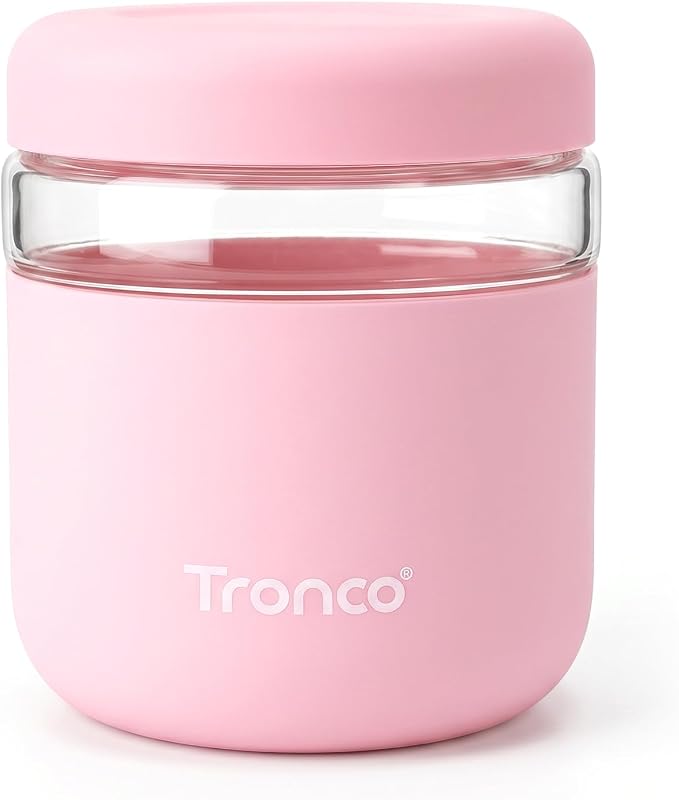Tronco 32 oz Glass Food Storage & Lunch Bowl Containers with Airtight Lids | Leakproof Meal Prep Container with Silicone Sleeve, Microwave & Dishwasher Safe, Soup & Stew, Office Lunch, BPA-Free, 1 Pack