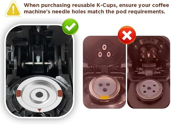 Reusable k Cup Coffee Filters,Universal stainless steel Refillable k Cups Filter Use for Keurig 2.0 and 1.0 Coffee Makers-brewers (2-Stainless steel)