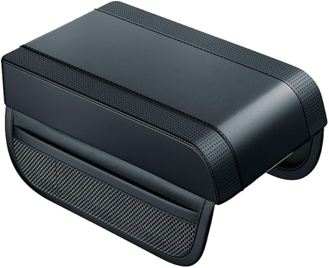Car Armrest Box Pad for Hyundai Sonata DN8 LF YF NF EF Y3 1993-2023 2024 2025 Center Console Armrest Box Leather Car Console Storage Box Arm Rest Cushion Pads Waterproof,Black