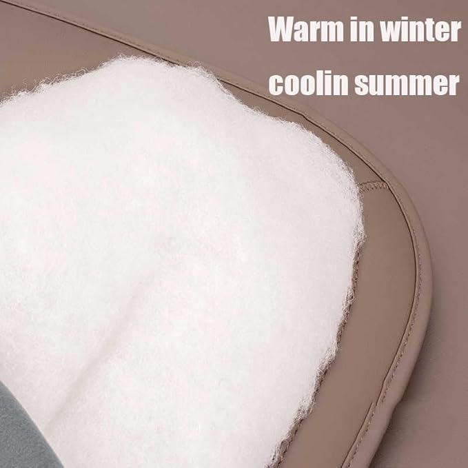 2026 New Skin-Friendly & Dirt-Repellent Leather Seat Cushions, Ergonomic Memory Foam Lumbar Support, Non-Slip Breathable Cover, Removable Washable, Ideal for Drivers & Office Long Sitting (red)