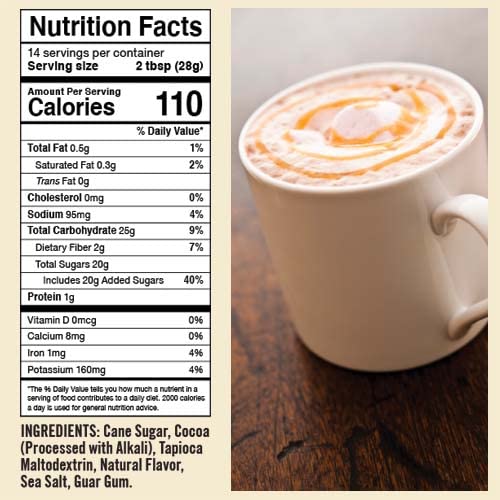 Natural Hot Chocolate Mix Variety Pack - Dairy-Free, Vegan Complete Mixes - Just Add Water - Pack of 2 (Classic Caramel Dark Chocolate & Marvelous Mint Dark Chocolate) 14 oz Each